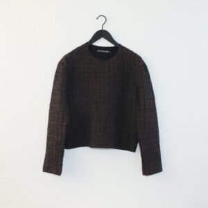 Quilted Sweatshirt of wool and silk fabric